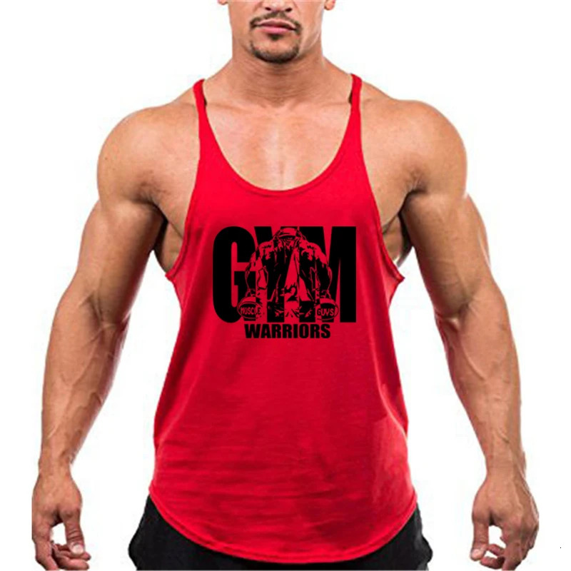 Workout Bodybuilding Sports Gym Back Tank Top Muscle Fashion Sleeveless Shirt Stringer Clothing Singlets Fitness 250409