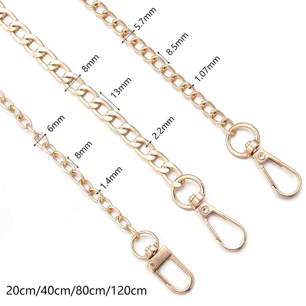 20-120cm Golden Silvery Chain Metal Chain Handle Replacement Chain For Jewelry Making Findings Bag Chain Strap Accessories X250410