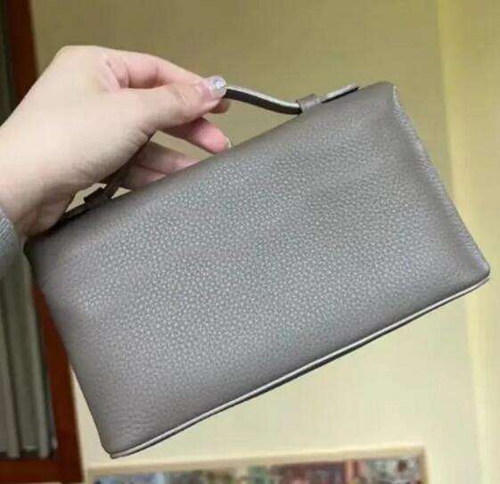 Evening Bags Cowhide With Markings Commuting Handbag Simple Single Pockot Shoulder Lunch Box Women Bag Cosmetic 2d4