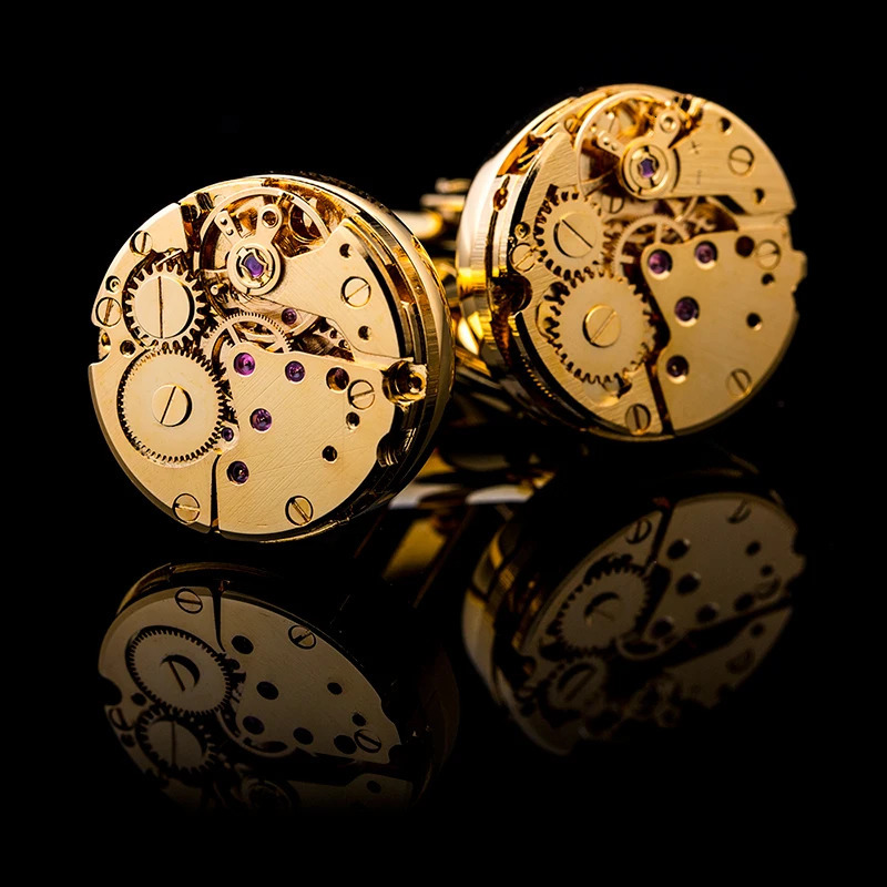 KFLK Gold-color mechanical high quality mens cufflinks wedding gifts cuff links button arrival guests 250409