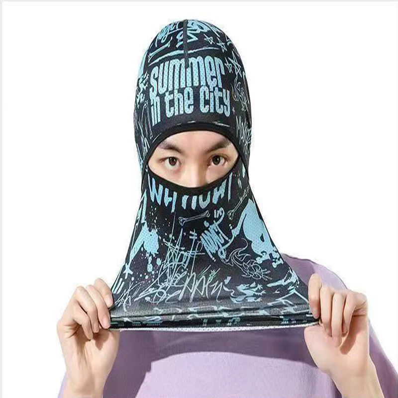 Summer Ice Silk Balaclava Helmet Lining Full Face UV Protection Bicycle - Breathable Neutral Sports Face Mask 250408