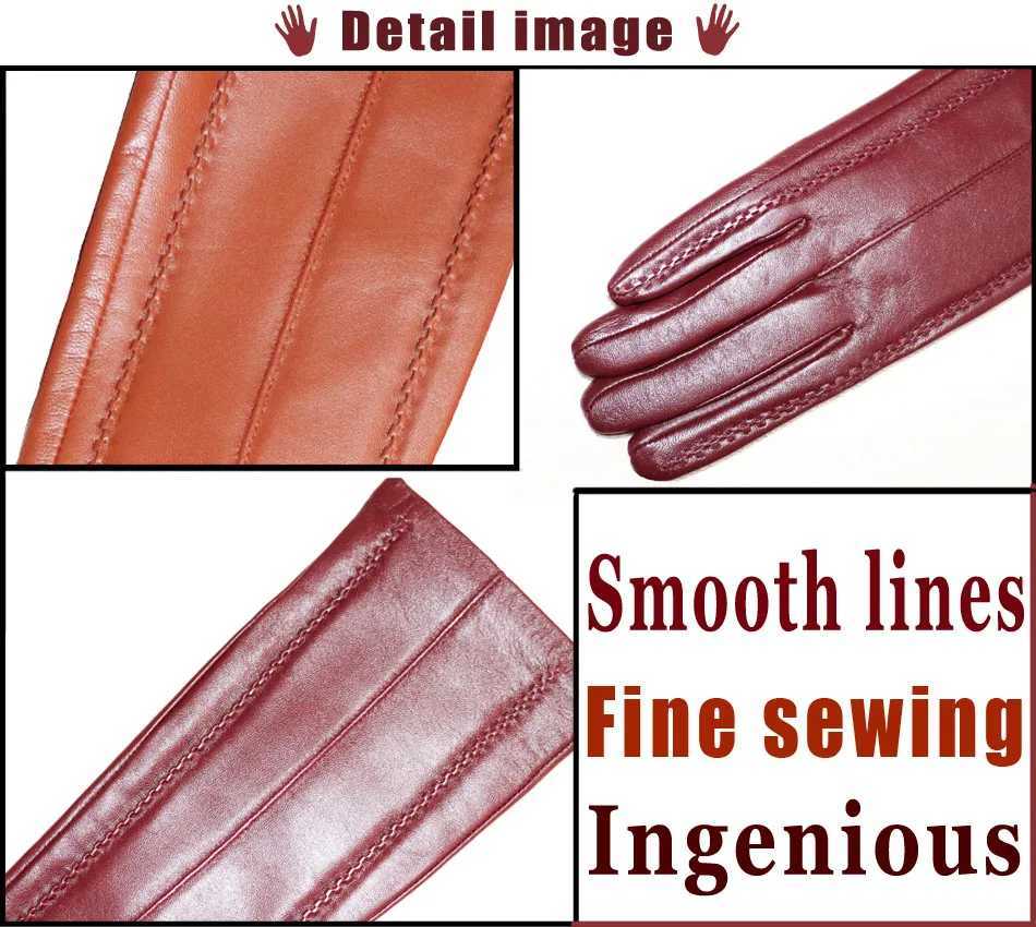 High-end Long Leather Gloves WomensLeather Sleeve Arm Covers Winter Warm Thick and Thin Driving Touch Screen Sheepskin Gloves L251110