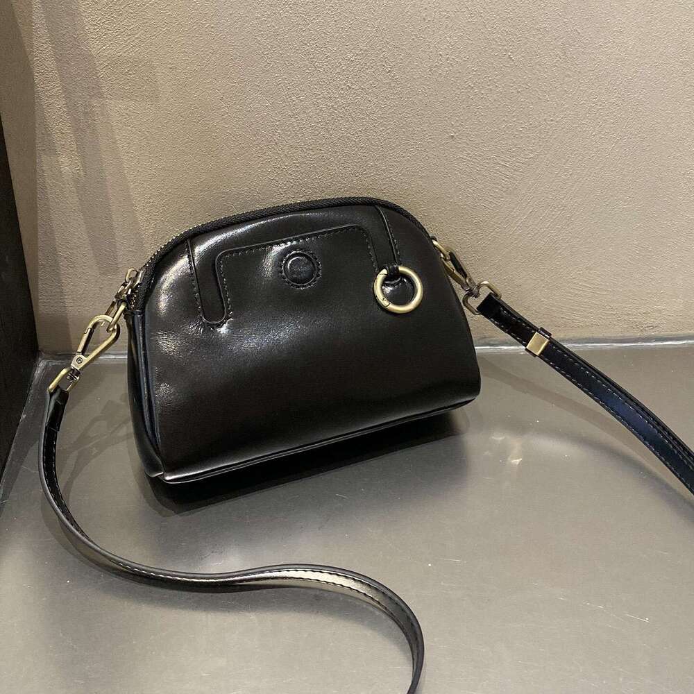 Top Layer Cowhide Coin And Phone Crossbody Fashion Commuter Shell Small Versatile Genuine Leather Women S Bag High Quality