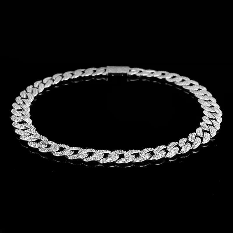 14k/Gold Plated Miami Cuban k Necklace Men's Hip Hop Figaro Style with Sand and Stone Mainly Made for Brass Wedding Gifts