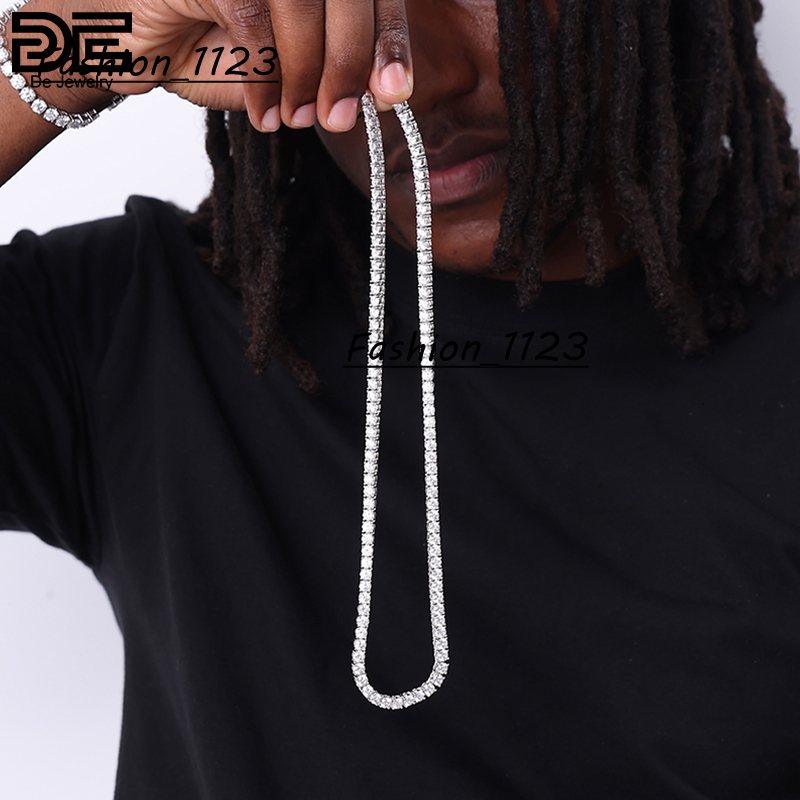 De 2023 Wholesale Women Men Fine Jewelry Necklace 5MM 925 Sterling Silver VVS Diamond Moissanite Tennis Chain Necklace