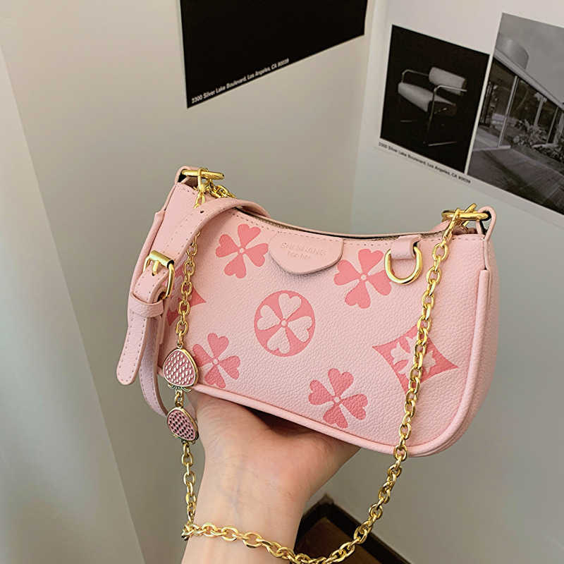 High-end Underarm Bag Summer New Niche Women's Bag Printed Chain Shoulder Handbag Crossbody Bag
