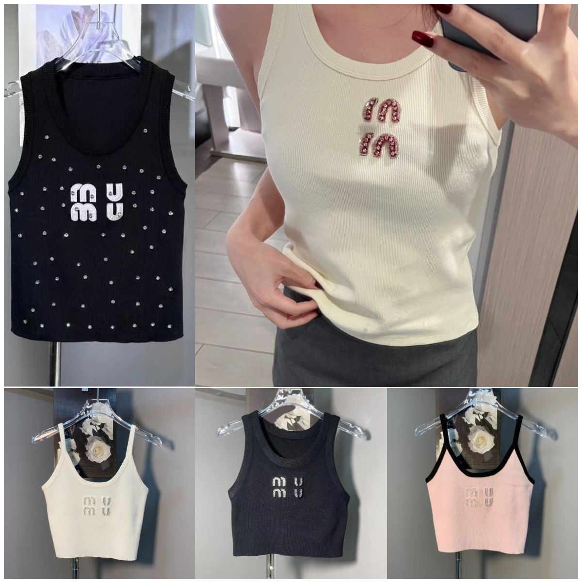 designer Women Croptop Tank Top Designer Embroidery Vest Sleeveless Breathable Summer Short Slim Navel exposed outfit Knitted Pullover Womens Sport Tank Top