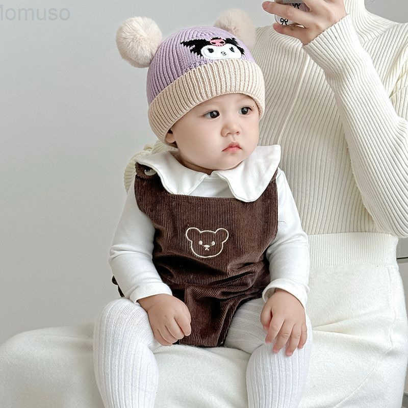 Sanrio Baby Hat Infant Autumn Winter Plush Hat Boys and Girls Warm Thickened Cute Adorable Pullover Ear Protection Hat H251110