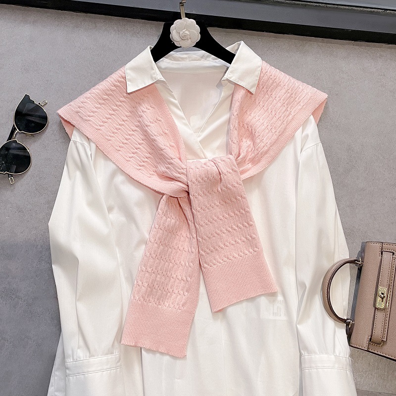K357 2025 Korean knitted women's solid color shawl outer wear temperament high-end twist classic soft fashion all-match style
