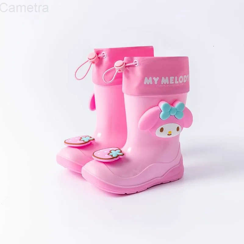 Sanrio Kuromi Cinnamoroll Anime Kawaii Summer Children Rain Boots Cute Cartoon My Melody Water Proof Shoes Gifts for Girls Boys H251110