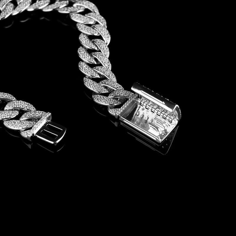 Unisex 14k/Gold Plated Chain Necklace with Punk Hip Hop Style and Zircon Miami Cuban Gift