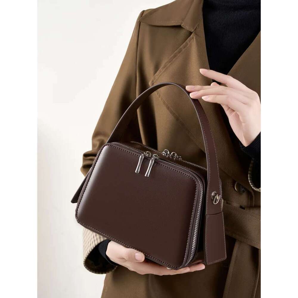 YANATARI Underarm Cowhide Genuine Leather Handbags Women Vintage Shoulder Bag Female Crossbody Bags High Quality 2025