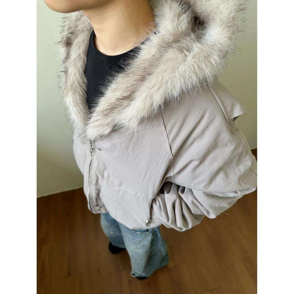 Men Winter Jackets Thicken Fur Warm Padded Jackets Hooded Parkas Coats Vintage Oversized Jackets for Male