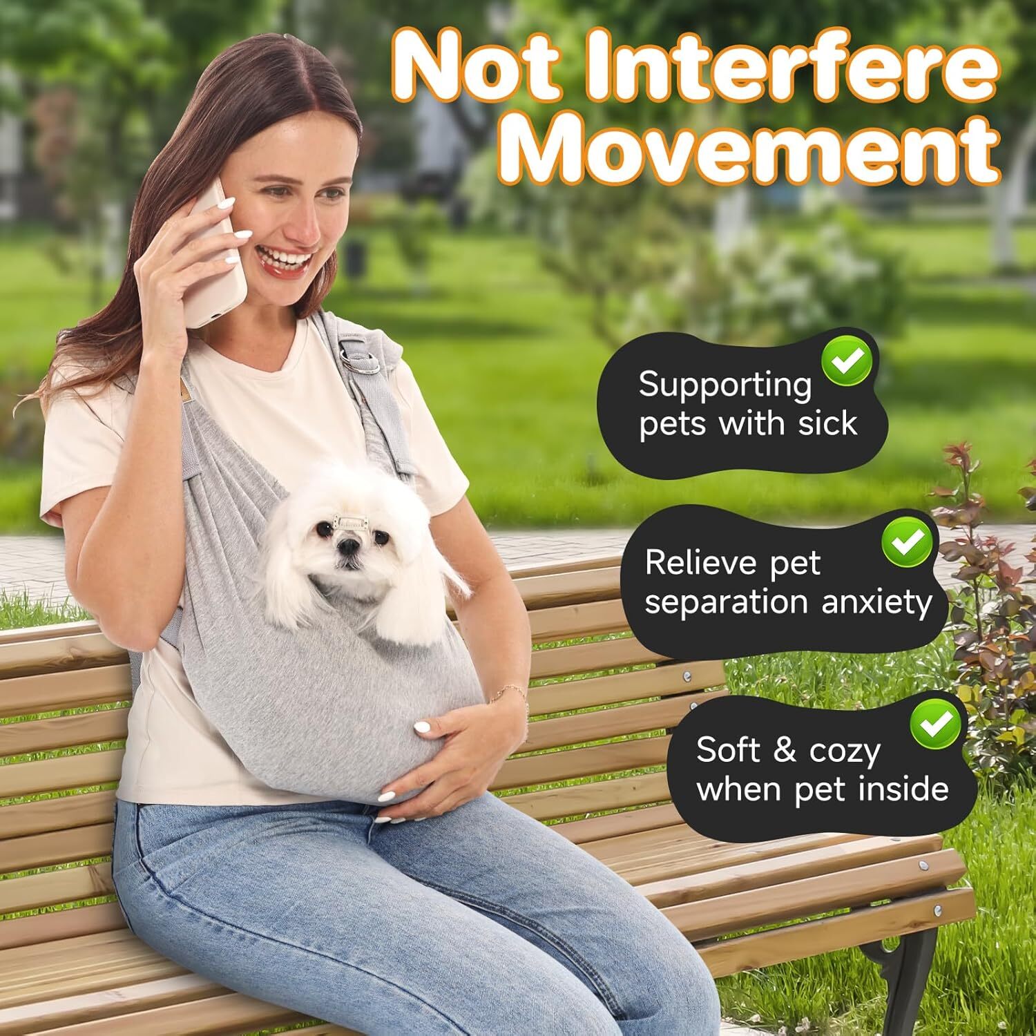 supet dog carrier sling for small dogs antianxiety cat sling carrier chest handsfree front facing puppy sling adjustable soft cotton swaddle wrap redu