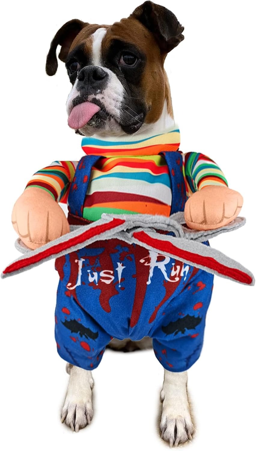 Scissors Doll Pet Costume - Halloween Christmas Cosplay Outfit for Cats Puppies Medium Dogs