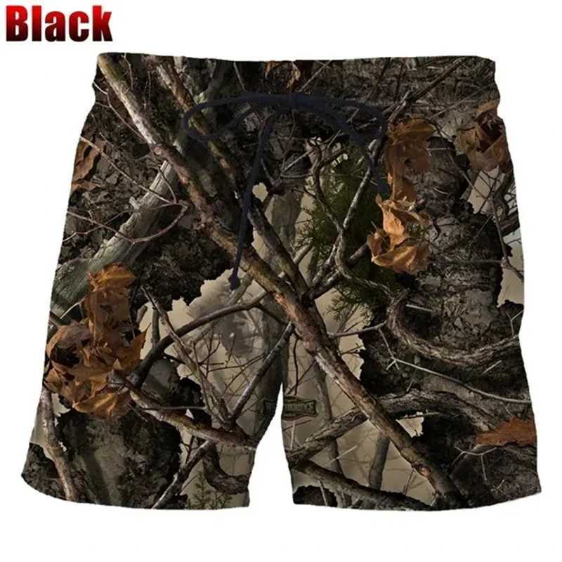 Summer New 3D Camouflage Printed Mens Shorts Fun Fashionable Casual Personalized Cool Natural Scene Beach Shorts Swimming Trunk LineW250410