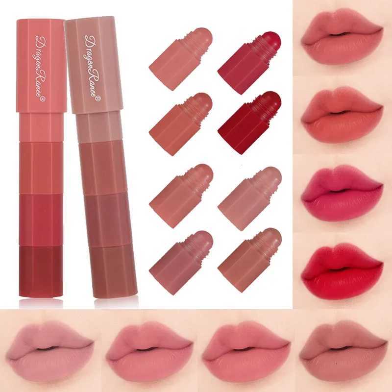Set of 4pcs Lipstick Crayon Matte Velvet Four Lipstick Pens Mousse Nude Color Portable Mini Lipsticks 4 in 1 Lip Stick MakeupT251110