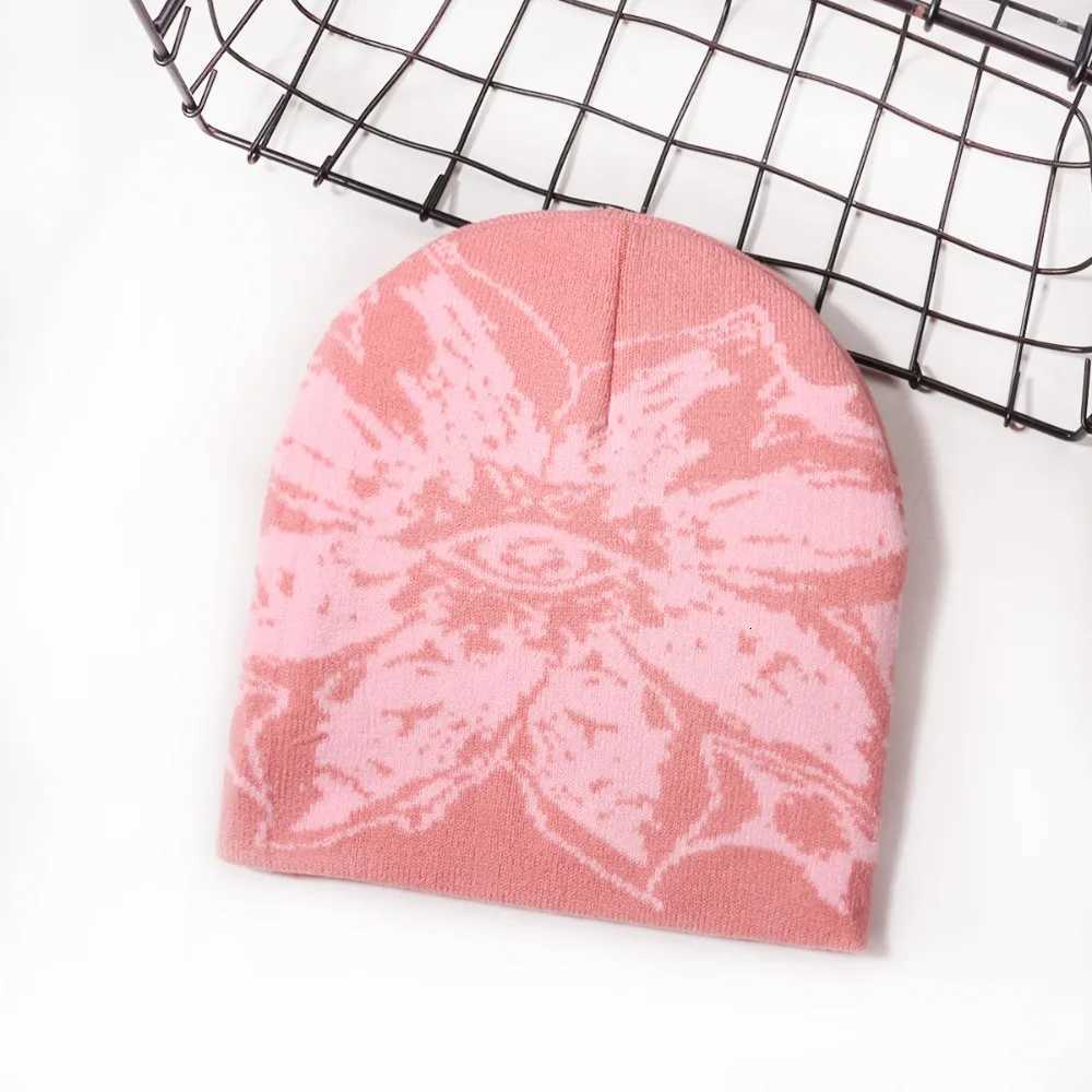 2025 Winter Beanie European and American Trendy Gothic Personalized Fashionwarm Cold-proof Jacquard Men Women Knitted CapXJ251110