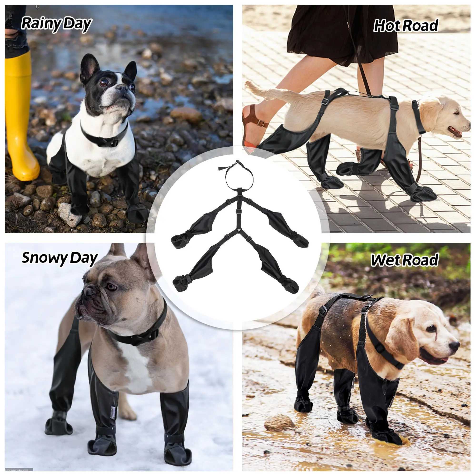 Waterproof and breathable pet dog shoes for dogs used outdoors in rainy weather anti slip for bulldogs and Chihuahua paw protectors T2504010
