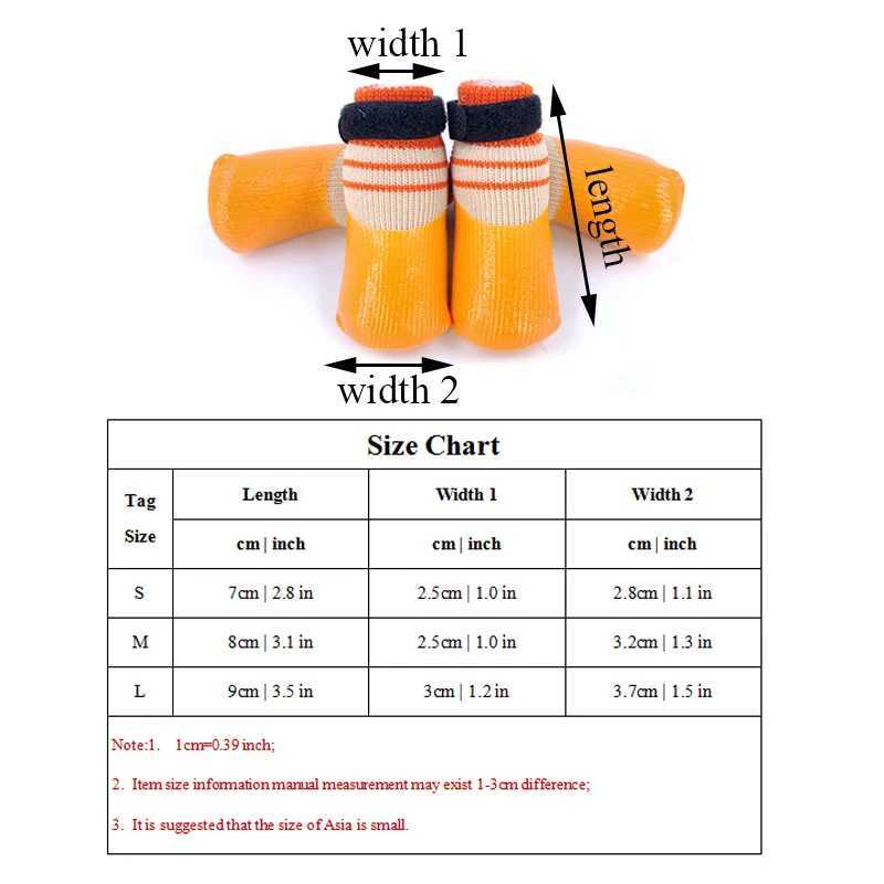 Cute cartoon dog shoes waterproof and anti slip dog shoes rainproof snow boots mini dog shoes rubber T2504010