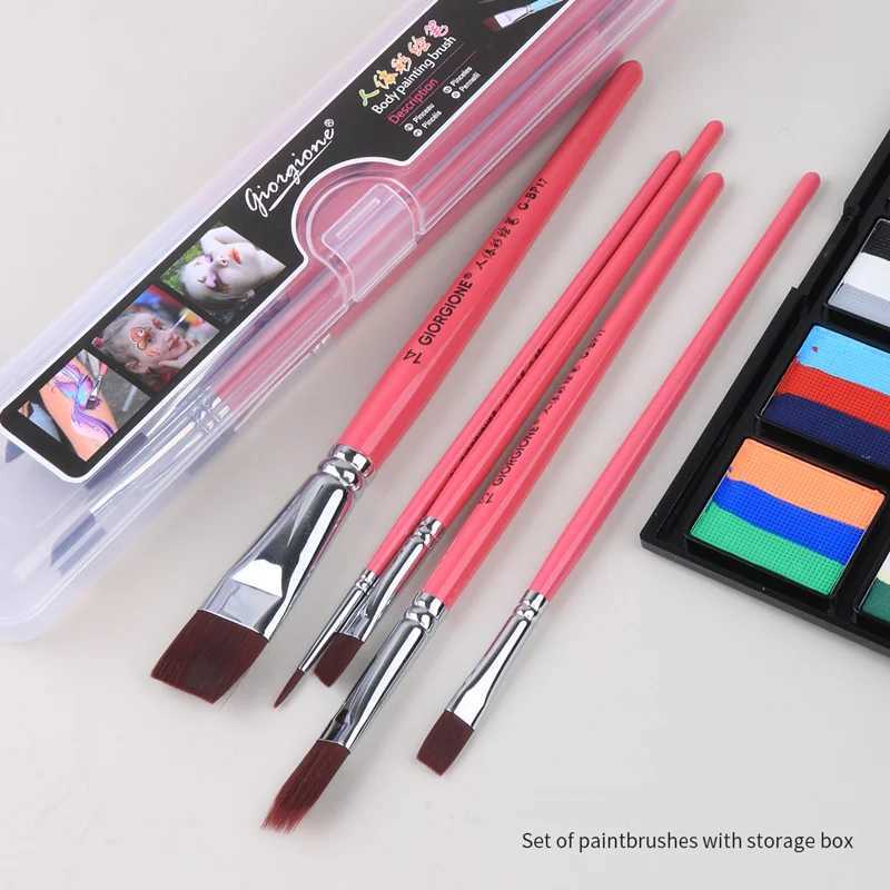 7/10/17 Pcs Multi-functional Face Body Paint Brushes High Quality Sky Blue Artist Watercolor Painting Makeup Tool Make Up Brush L251110