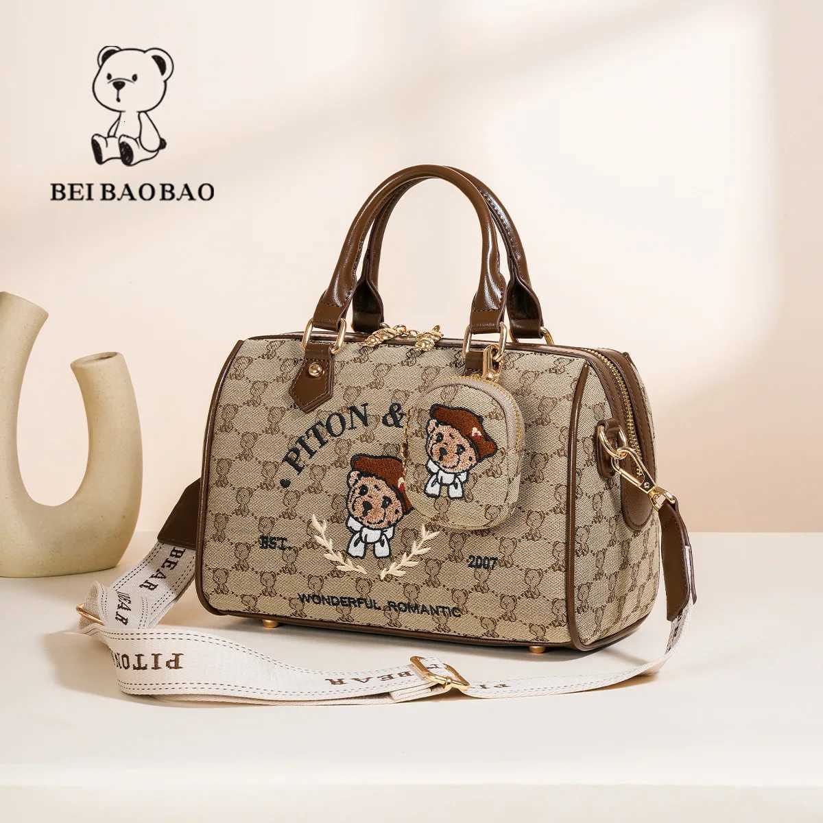 Beibaobao 2024 New Casual Single Shoulder Crossbody Bag Handheld Retro Handbag FBolso de mujerashion Trendy Womens Bag K251110