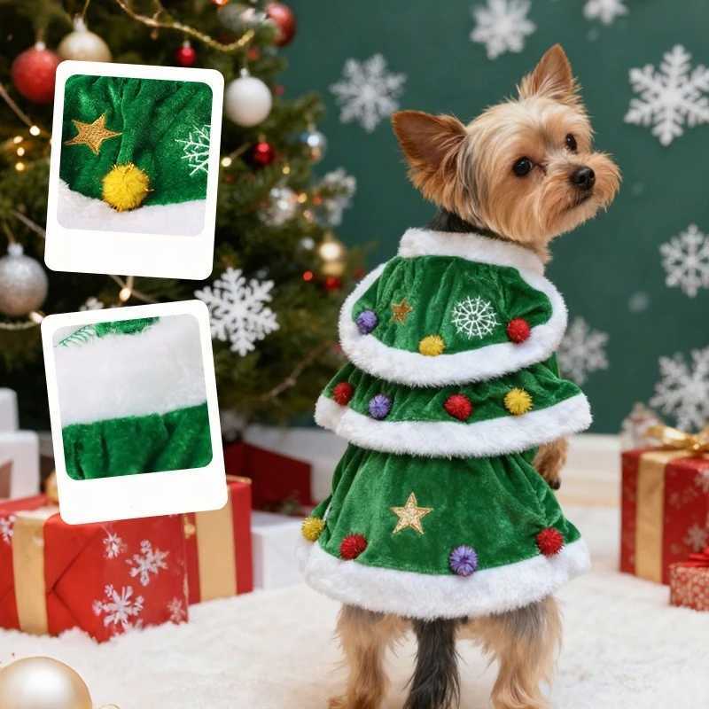 Dog Christmas Dress Christmas Sweater Pet Xmas OutfitsPet Fall Clothes for Dogs Girl Velvet Puppy Dresses Kitty Cat Apparel J251110