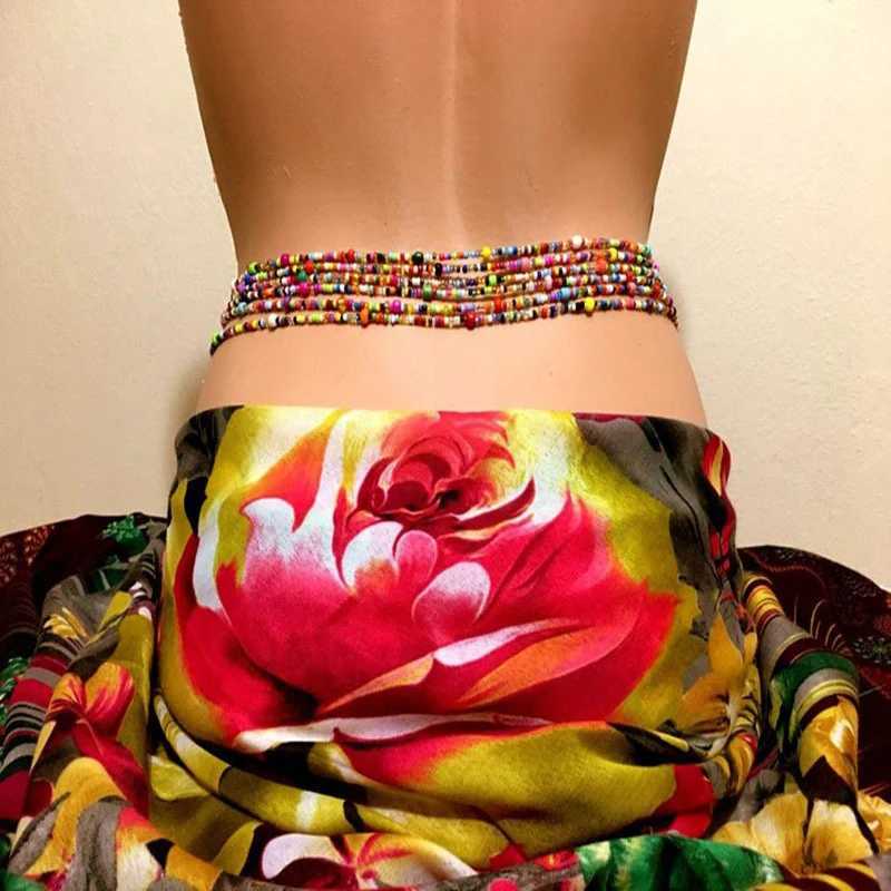 Lace Beaded Belly Chain Bohemian Style Body Chain Carnival Body Accessories Beach Party Clothing X250410