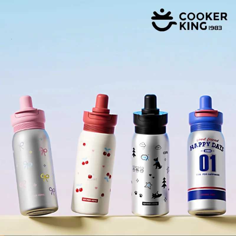 Fashionable cup 500ml Straw Thermos Cup Stainless Steel Insated g Leak-proof Outdoor Travel Water Bottle Keep HotCold Drinkware Y251110