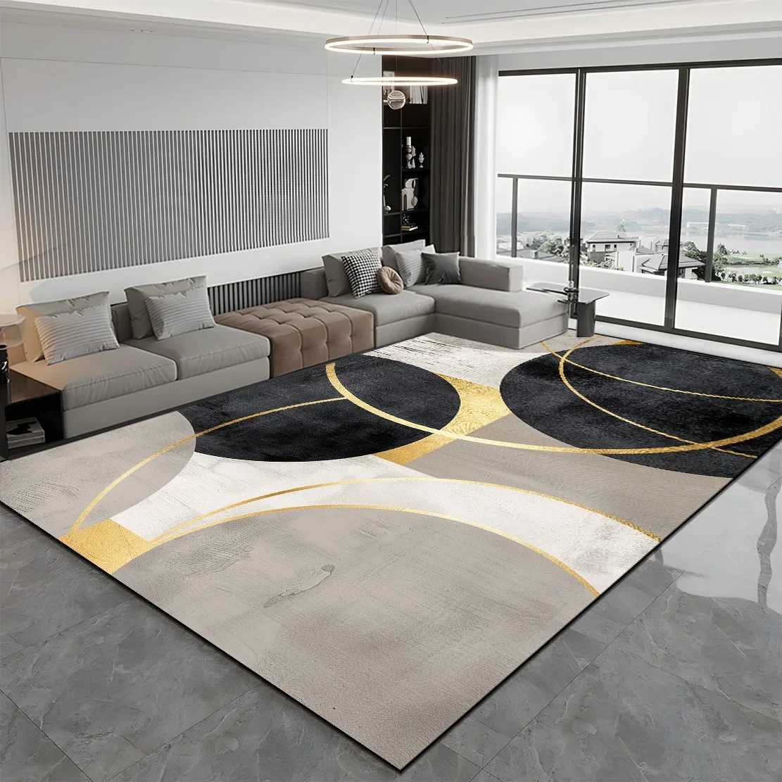Large Carpets for Living Room Modern Light Luxury Bedroom Decoration Rugs Customized Thickened Floor Mat Lounge Rug Y251110