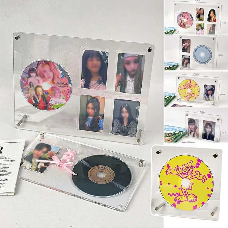 Ins Cd Picture Display Stand Poster Holder Transparent Acrylic Photo Frame Idol Postcards Protector Album Home Room Decor L251110 H260306