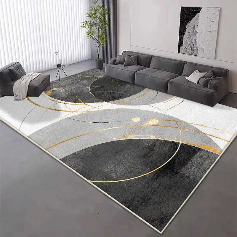 Modern Geometric Carpet for Living Room Nordic Home Decoration Short Velvet Antiskid Rug Bedroom Sofa Foldable Mat Y251110