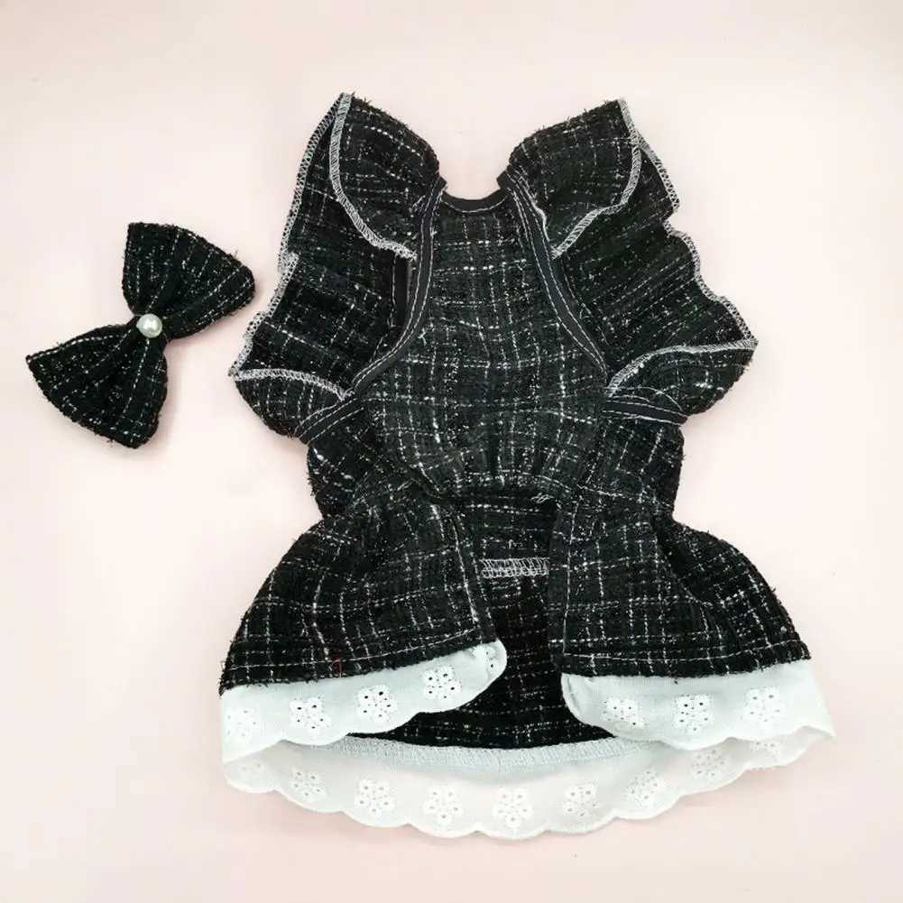 Dog Princess Dress Pet Princess Dress Set with Traction Ring Bow Headpiece Faux Pearl Pendant Flying Sleeves Cat Dog for Autumn J251110