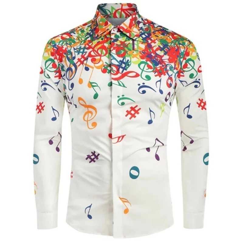 Mens shirts 3D printed shirts outdoor street long sleeved buttoned clothing fashionable clothing fashionable and comfortable K251110