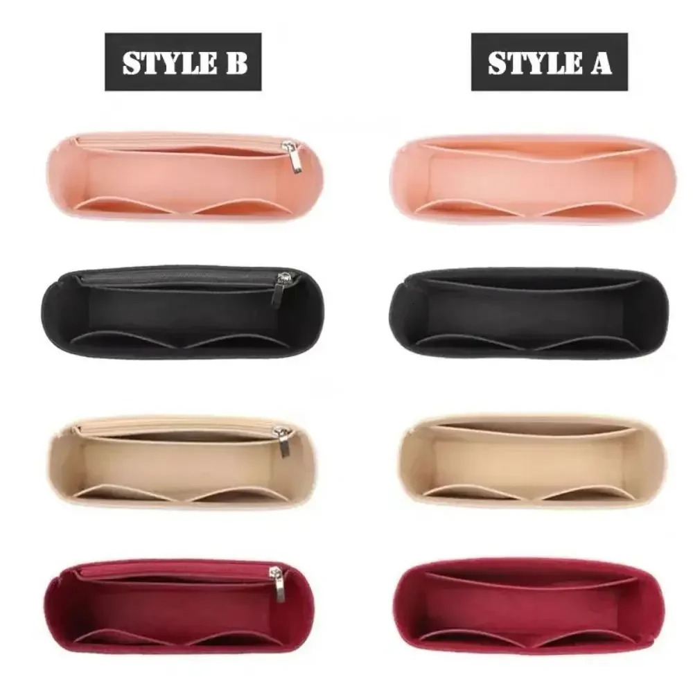 Insert Bag for Mini Bag Linner Bag Portable Felt Bag Organizer Multi-Pocket Storage Bags Travel Accessory 4Colors 251110