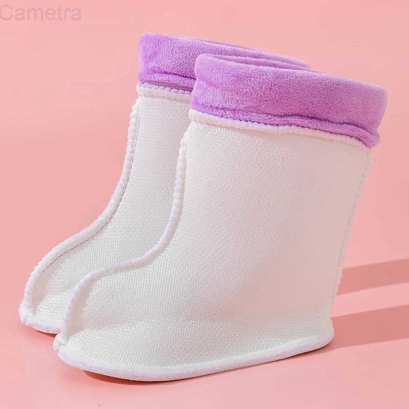 Sanrio Kawaii Childrens Short Rain Boots Outdoor Anti-Slip Wear-Resistant Girls Waterproof Shoes Fashion Winter Warm Rain Shoe H251110