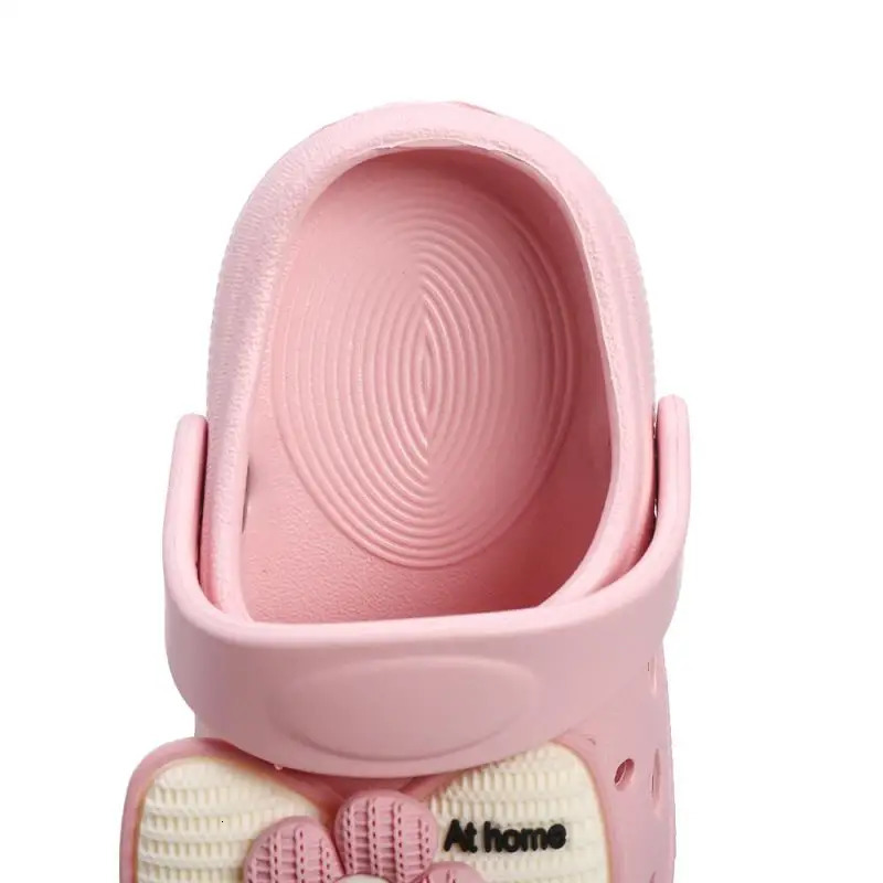 childrens handmade DIY cartoon bow sandals for summer suitable for girls flip up and anti slip garden beach shoes 250409
