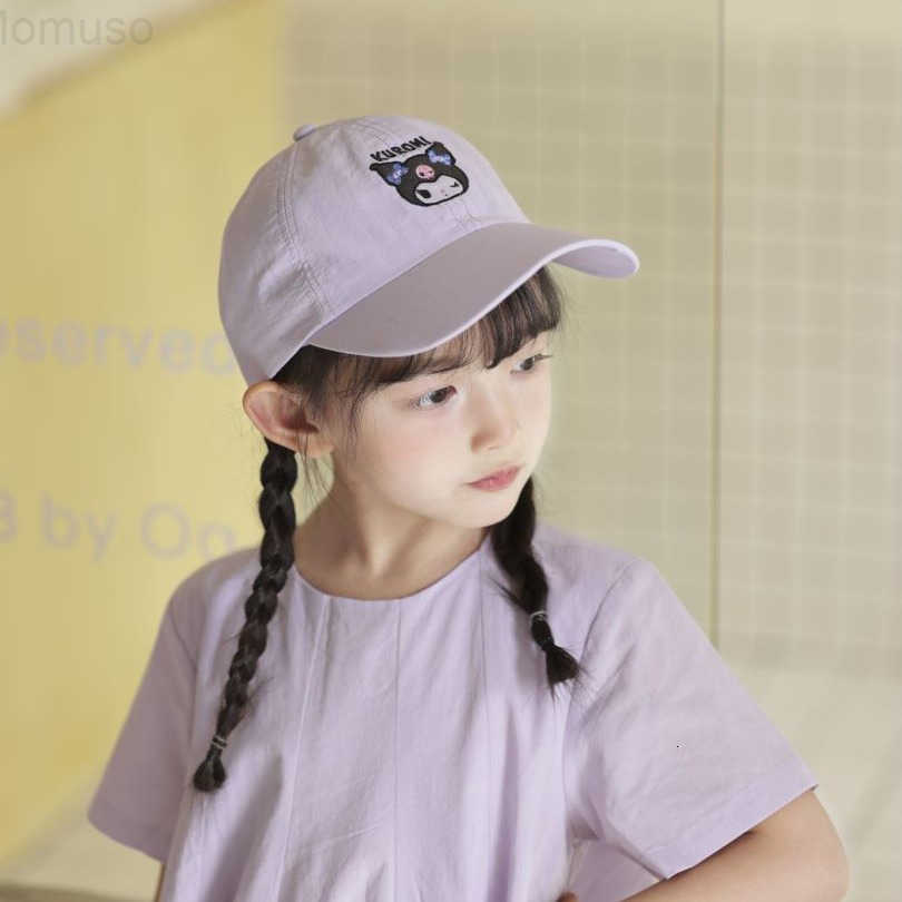 Sanrio Kuromi Childrens Boys and Girls Baseball Cap Casual Versatile Fashion Trend Summer Sun Protection Visor Cap H251110