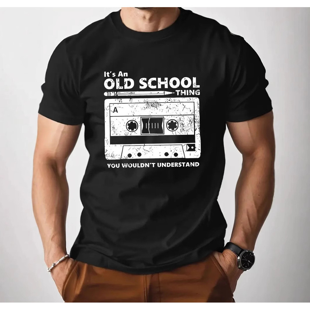 Cross border foreign trade new printed short sleeved T-shirt with cassette tape