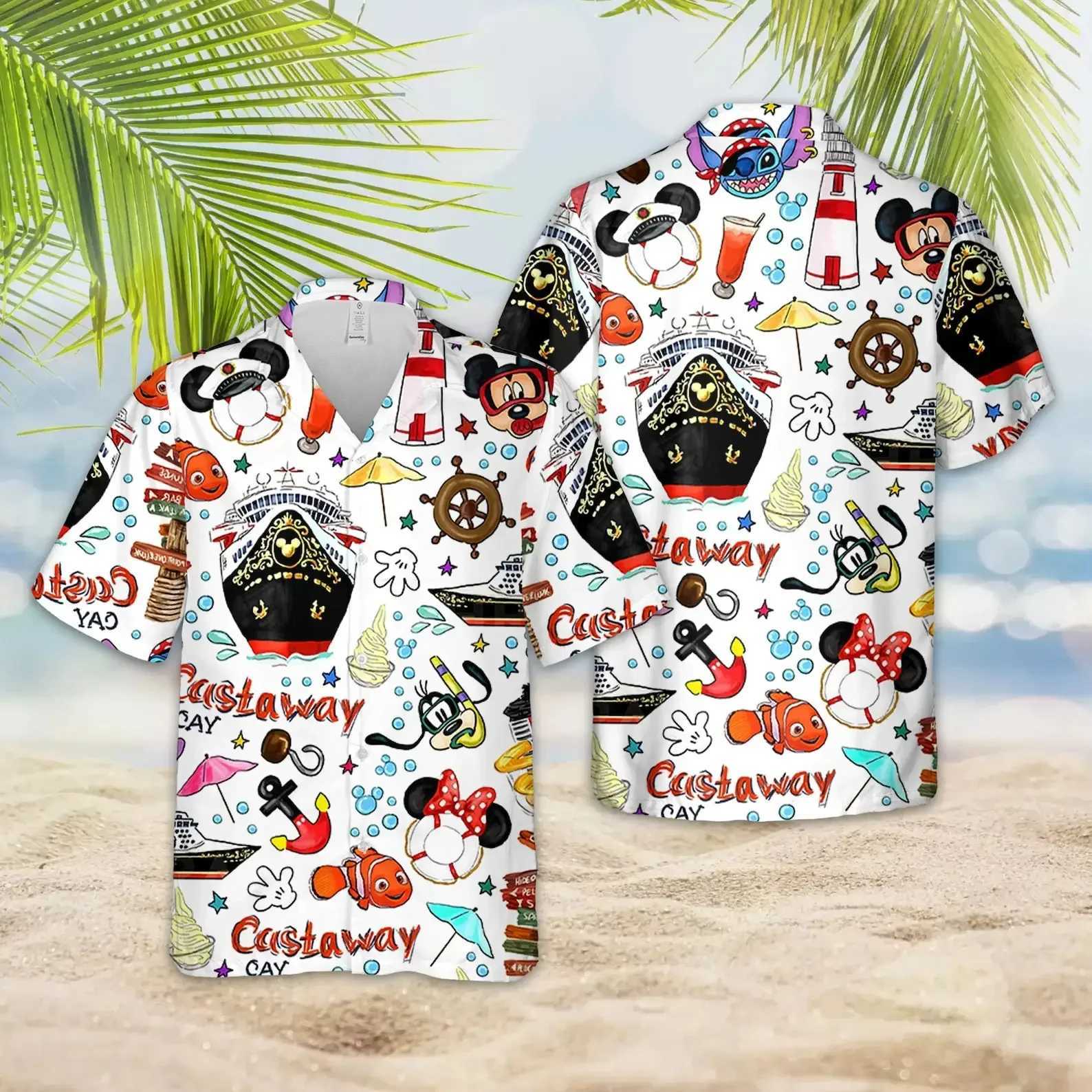 Camisa hAWaiana con estampado de Cruise para hombre y MUjer camisa de Manga corta con botones camisa hAWaiana de X250410