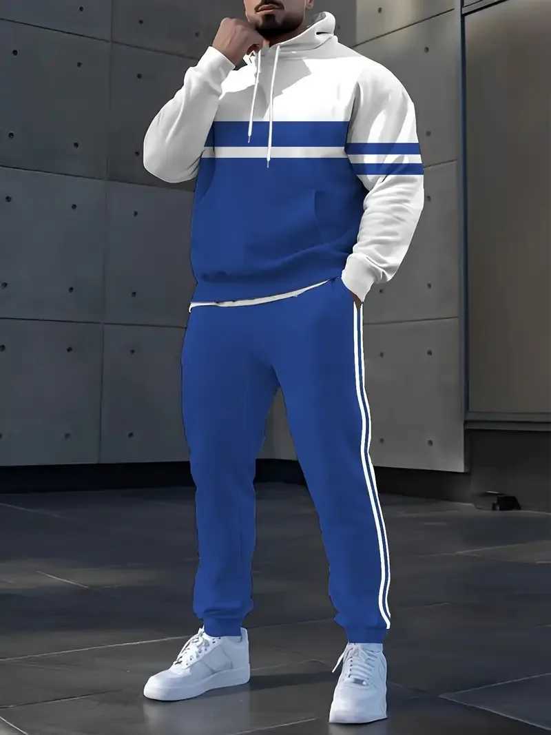 The new mens set for Spring and Autumn 2025 features a casual fashionable soft and comfortable 3D checkered pattern print W251110