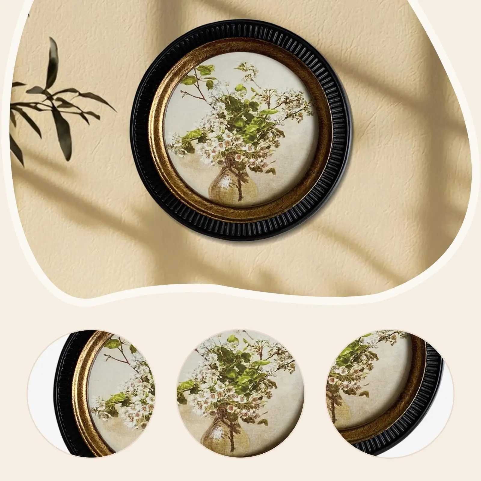 Round Embossed Photo Gallery Art Vintage Style Picture Frame for Living Room Wedding Home Decoration Gift Ideas L251110 H260306