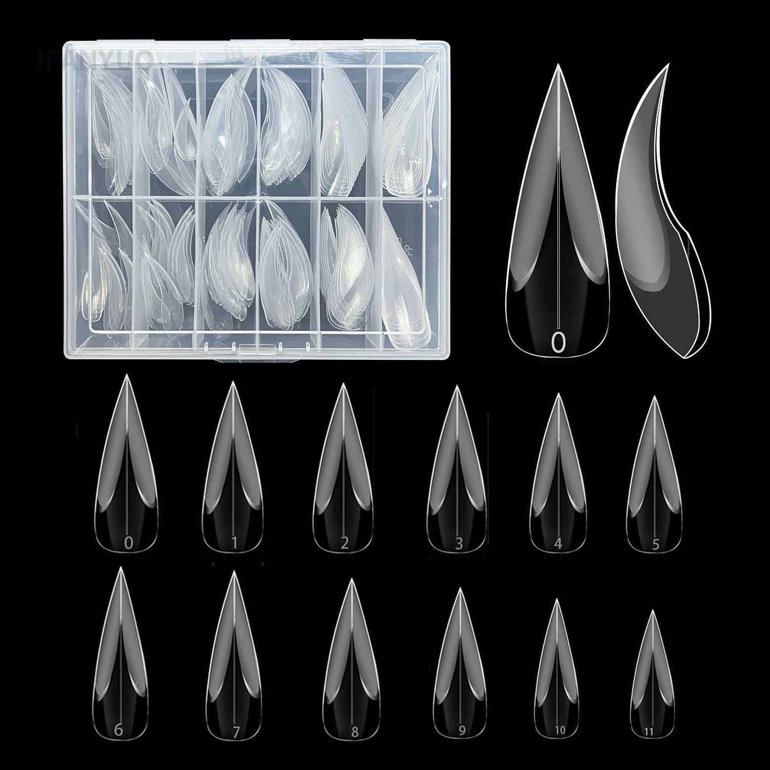 00/20pcs 3D eagle claw eagle nail double shape used for poly nail gel extension curve foot sculpture full cover nail mold nail tip W250410