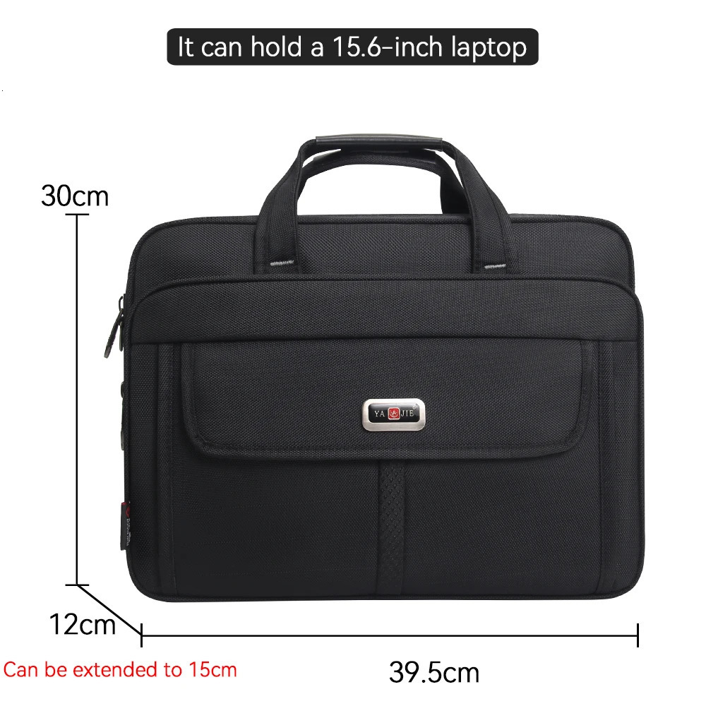 Business mens briefcase canvas waterproof large capacity 156 inch laptop bag work business official office 251110