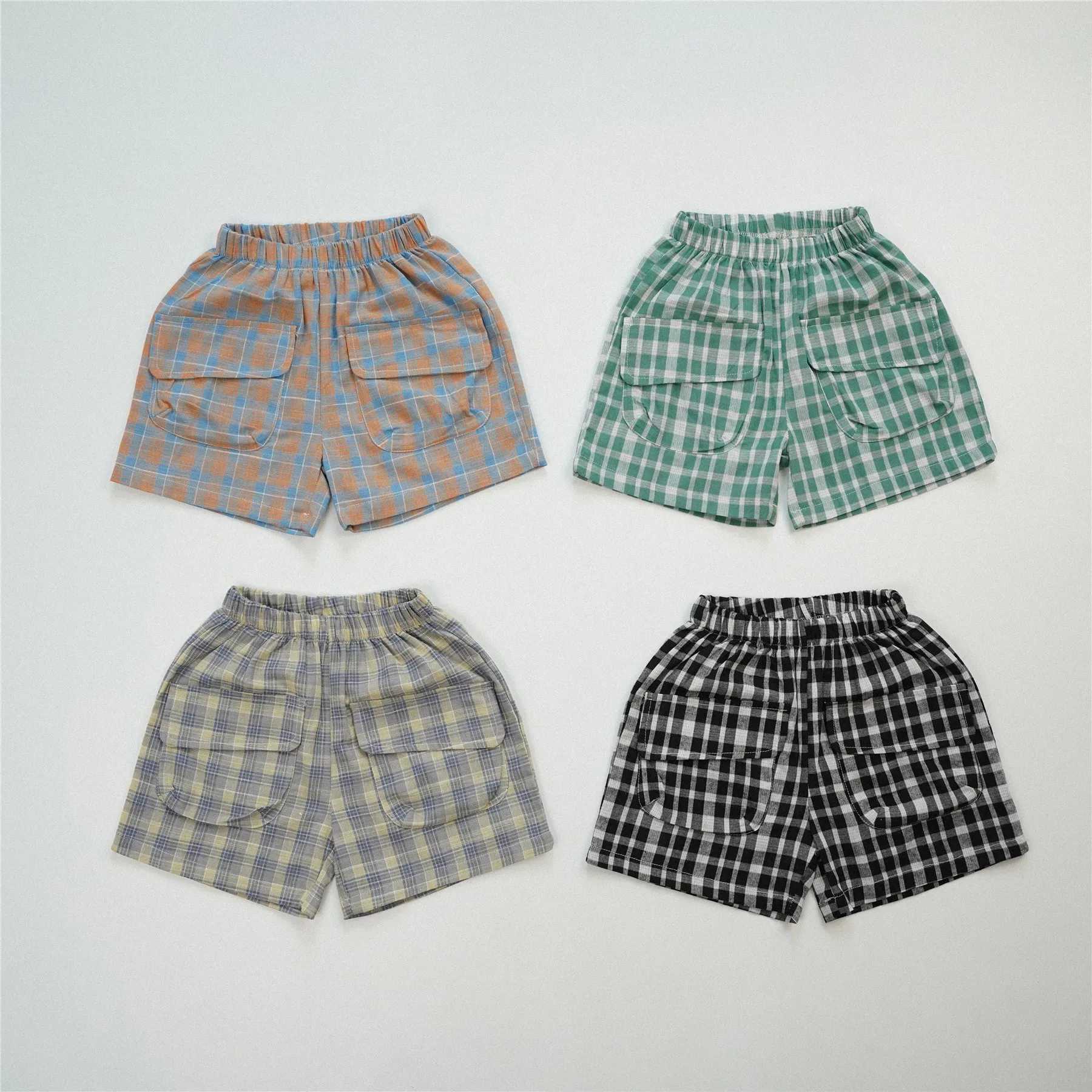 2024 New Arrival Summer Casual Preschool Shorts Baby Boys Flat Pants Full Set Cotton Comfortable Loose Children Girls Shorts Z250410