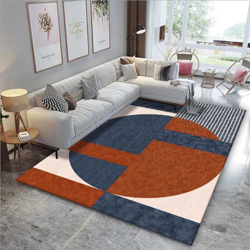 Nordic Geometric Checker Area Rug Ins Style Living Room Carpet for Sofa Coffee Table Bedroom Floor Mat Decor Y251110