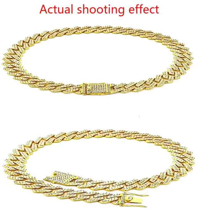 Men's 12mm Cuban Chain Necklace All Ice Hip Hop Miami Style Fashion Accessories