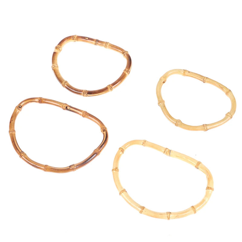 1pc Vintage Bamboo Bag Wooden Handles Replacement Diy Accessories For Women Handbags 251110