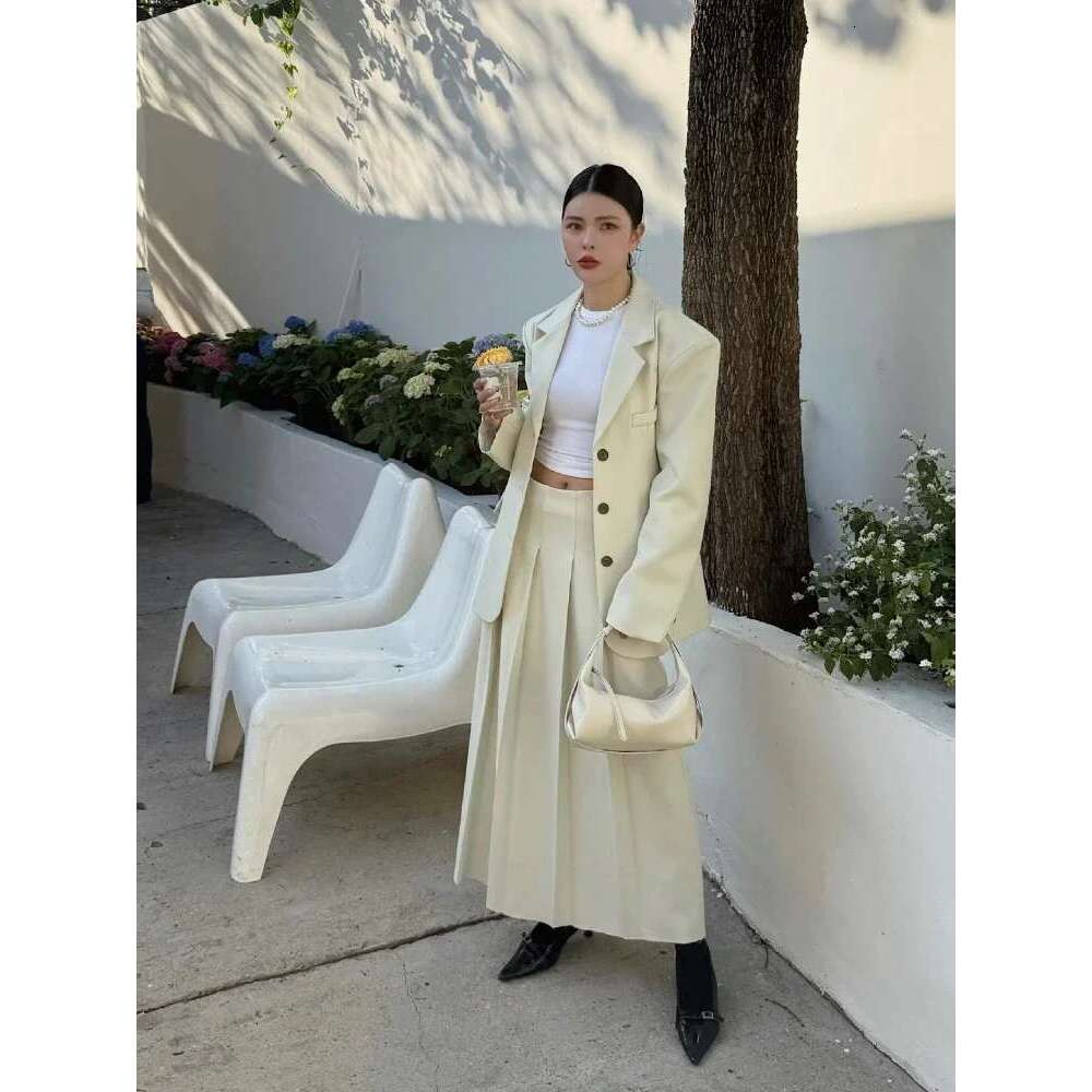 New 2025 Beige Color Short-Strap Shoulder Bag Glossy Cow / Suede Leather Women Handbag Leisure Cowskin Hobo Tote