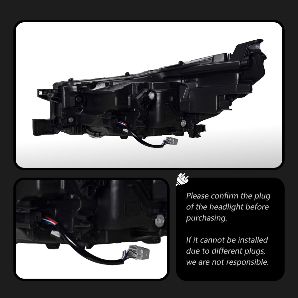 Headlight For Toyota Hilux Headlights 20 21-2023 New Revo LED Headlight DRL Hid Angel Eye Head Lamp